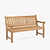 Ergo Teak Bench 3 Seater 150cm