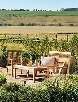 Comfort Teak 4 Seater & Coffee Table Set