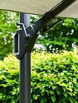 Challenger Premium 3.5M x 2.6M Parasol Set Manhattan Grey