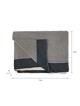 Framlingham Throw 130x170cm Grey & Oatmeal