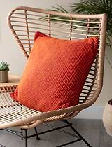 Framlingham Cushion in Pumpkin/Brick 60x60cm - Cotton