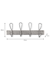 Milverton Hook Rail Antique Galvanised Finish