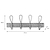 Milverton Hook Rail Antique Galvanised Finish