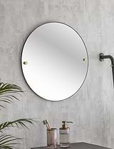 Adelphi Round Wall Mirror Black