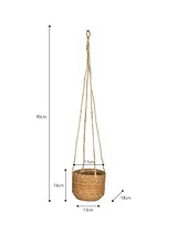 Hanging Plant Pot Short 17cm Natural