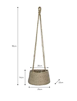 Hanging Plant Pot Tapered 25cm Natural