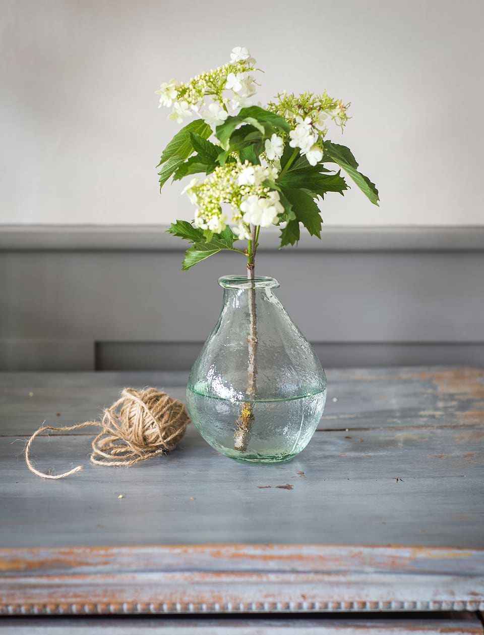 Vernham Recycled Glass Teardrop Vase Small