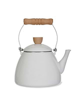 Enamel Stove Kettle Warm White
