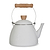 Enamel Stove Kettle Warm White