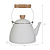 Enamel Stove Kettle Warm White