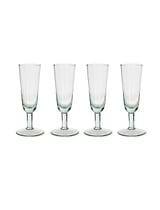 Broadwell Recycled Glass Champagne Flutes Set of 4