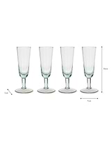 Broadwell Recycled Glass Champagne Flutes Set of 4