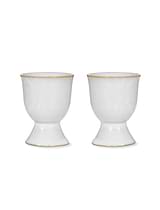 Ithaca Egg Cups Set of 2 White