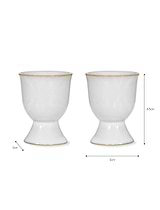 Ithaca Egg Cups Set of 2 White