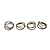 Brompton Napkin Rings Set of 4 Antique Brass