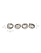 Brompton Napkin Rings Set of 4 Antique Brass