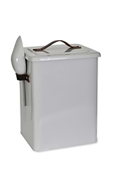 Stowell Pet Bin with Leather Handle Large Chalk