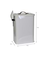 Stowell Pet Bin with Leather Handle Large Chalk