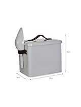 Stowell Pet Bin with Leather Handles Small Chalk