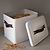 Stowell Pet Bin with Leather Handles Small Chalk