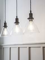 Hoxton Cone Pendant Light Trio Antique Bronze