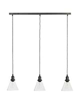 Hoxton Cone Pendant Light Trio Antique Bronze