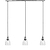 Hoxton Domed Pendant Light Trio Satin Nickel