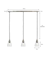 Hoxton Domed Pendant Light Trio Satin Nickel