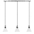 Hoxton Cone Pendant Light Trio Satin Nickel