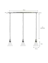 Hoxton Cone Pendant Light Trio Satin Nickel