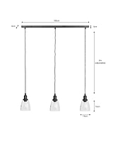 Hoxton Domed Pendant Light Trio Antique Bronze