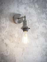 Hoxton Cone Wall Light Satin Nickel