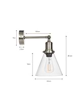 Hoxton Cone Wall Light Satin Nickel