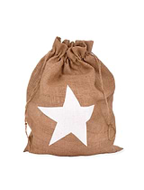 Jute Christmas Sack with Star Print
