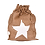 Jute Christmas Sack with Star Print
