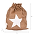 Jute Christmas Sack with Star Print