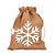 Jute Christmas Sack with Snowflake Print