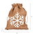 Jute Christmas Sack with Snowflake Print