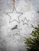 Cromwell Christmas Stars Set of 3 Brass