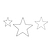 Cromwell Christmas Stars Set of 3 Brass