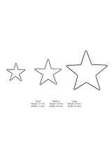 Curzon Christmas Stars Set of 3 Black