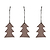 Ebley Christmas Trees Set of 3 Brick
