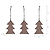 Ebley Christmas Trees Set of 3 Brick