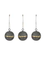 Farringdon Round Baubles - Set of 3 - Antique Pewter - Iron