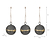 Farringdon Round Baubles - Set of 3 - Antique Pewter - Iron