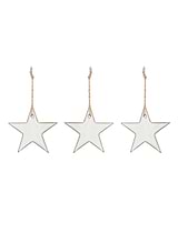 Ithaca Christmas Stars Set of 3 White