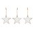 Ithaca Christmas Stars Set of 3 White