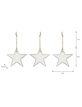 Ithaca Christmas Stars Set of 3 White