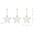 Ithaca Christmas Stars Set of 3 White