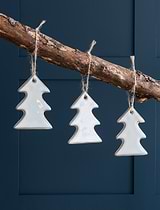 Ithaca Christmas Trees Set of 3 White